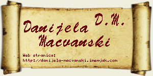 Danijela Mačvanski vizit kartica